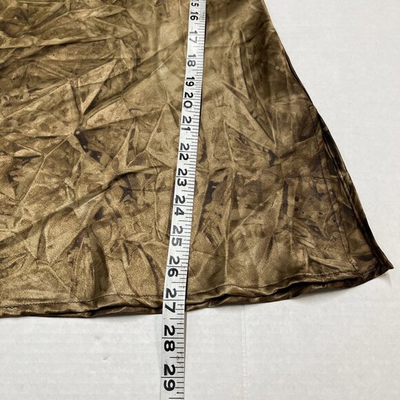 Y2K Xhiliration Top S Brown Satin Babydoll Beaded Fairy‎ Whimsy Hippie Ethereal - Picture 5 of 11